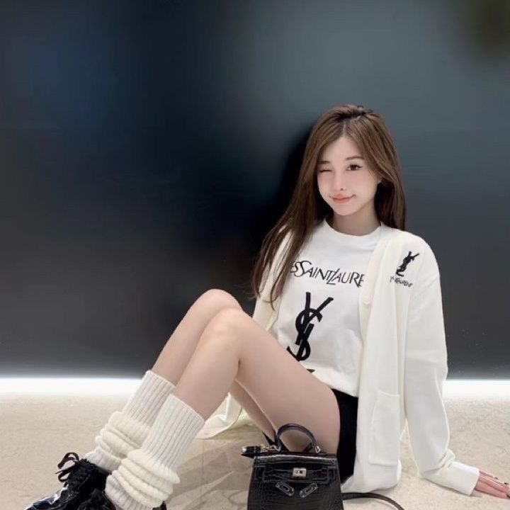 Áo Khoác cardigan Dệt Kim Dáng Rộng Thời Trang Thu Đông 2023 Cho Nữ