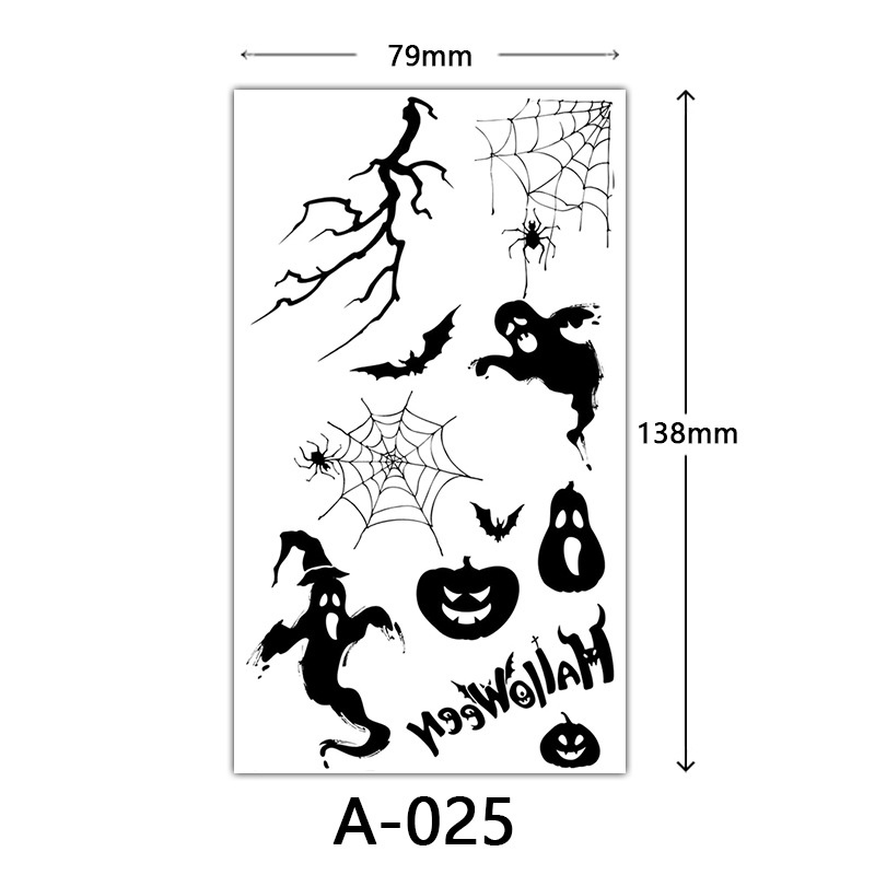1 Hình Xăm Dán Tạm Thời Chống Nước Chống Mồ Hôi Hình Đầu Lâu halloween