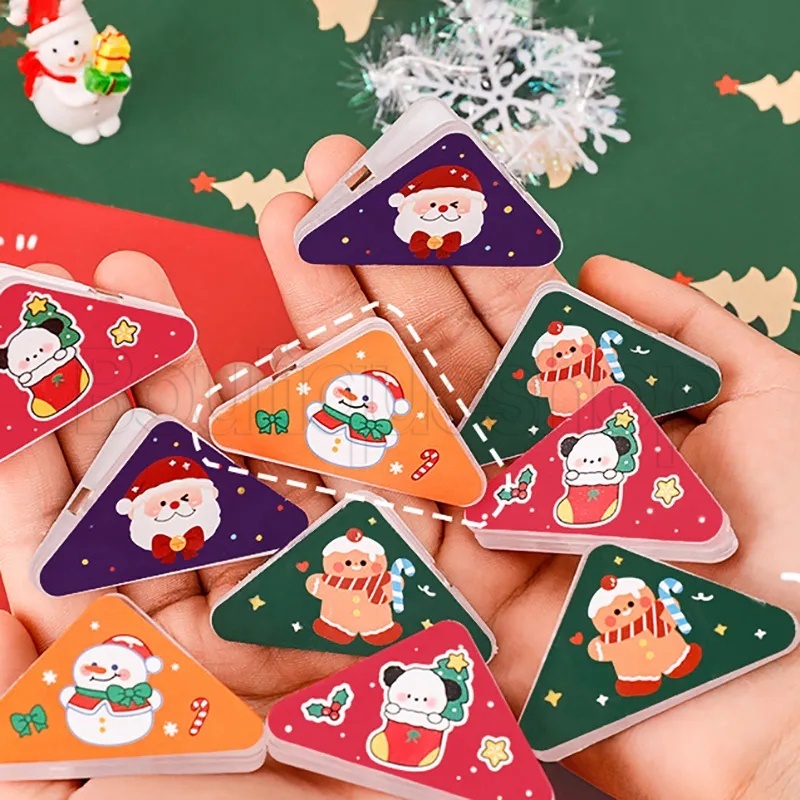 Kẹp Chỉ Dẫn Hình Tam Giác / Kẹp Giấy Ghi Chú Chống Cuộn / Cuộn Giấy Sáng Tạo Trang Trí Giáng Sinh / Trường Học / Văn Phòng