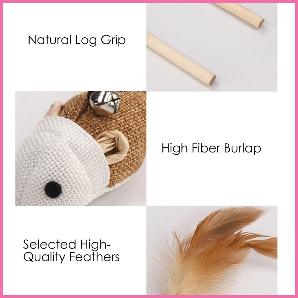 Đũa Phép Nhồi Bông Có Chuông Đồ Chơi Cho Mèo