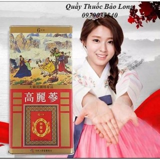 Nhân sâm hàn quốc củ khô 6 năm tuổi - hộp sắt