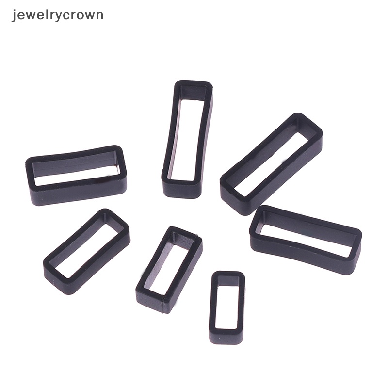 Vòng Cao Su Silicon Màu Đen 7 Kích Cỡ 14-26mm Chuyên Dụng Cho Đồng Hồ Đeo Tay