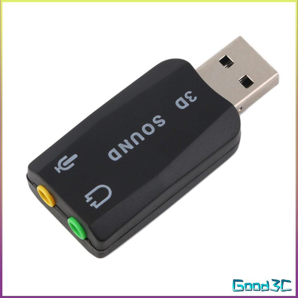 USB 2.0 Sang 3D Mic Loa Tai Nghe Âm Thanh Bộ Chuyển Đổi Thẻ 5.1 Cho Máy Tính Laptop
