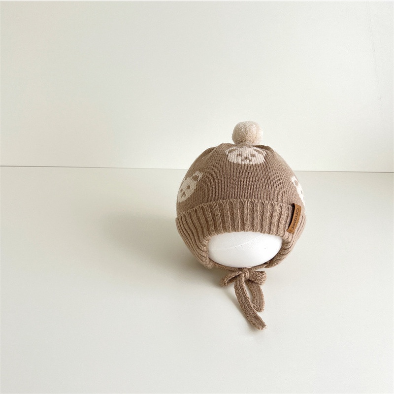 Mũ Len Bảo Vệ Tai Dễ Thương Thời Trang Hàn Quốc Cho Bé