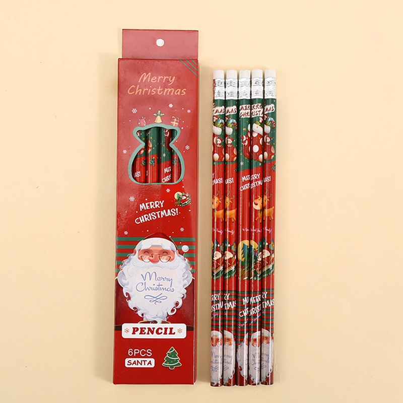 Bút Chì Gỗ mini Họa Tiết Hoạt Hình Giáng Sinh Cho Bé