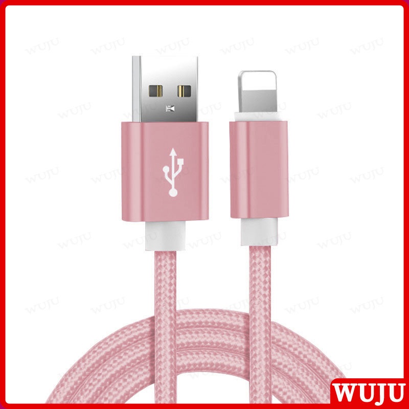 Wuju Dây Cáp Sạc Nhanh Truyền Dữ Liệu Kiểu Bện nylon Cho iphone 1m 2m