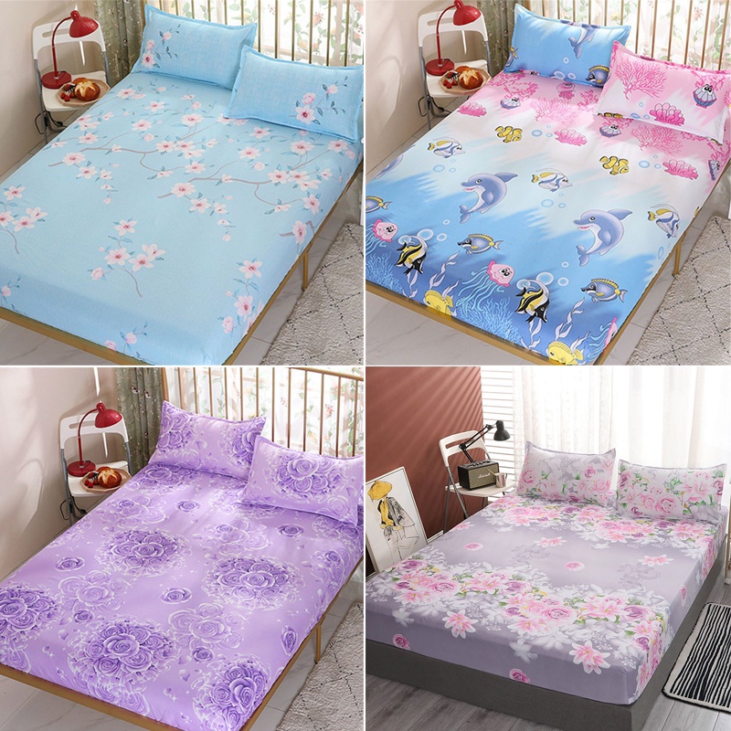 Drap giường in hoa INS Style Cadar Single / Queen / King Fited Sheet 1m2 / 1m5 / 1m8 Drap giường