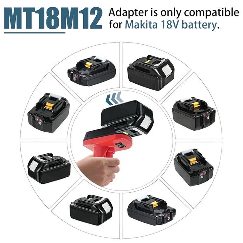 MAKITA Bộ Chuyển Đổi Pin li-ion 18v 20v Sang Pin milwaukee 12v