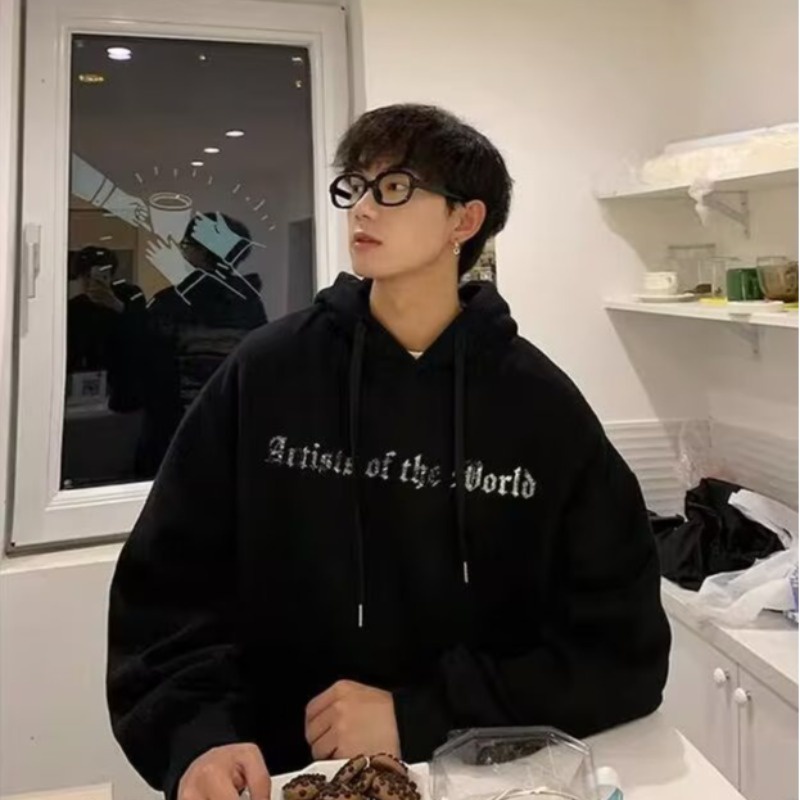 Áo hoodie Dày Dặn Ấm Áp Họa Tiết graffiti Thời Trang Cho Nam