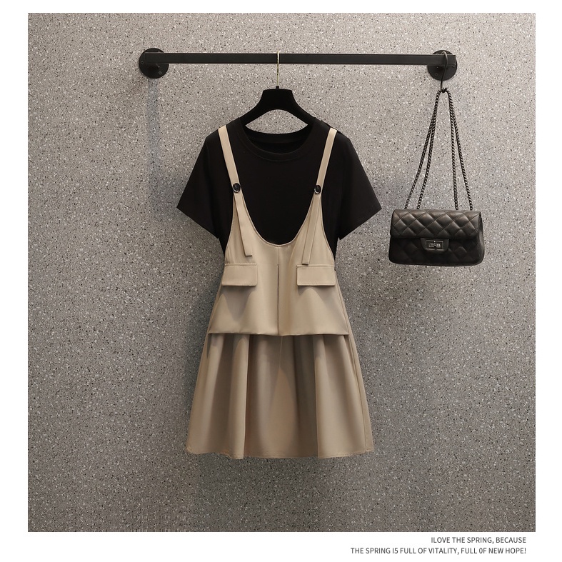 🌸Hàng Order🌸Váy Đầm Bigsize Phối Màu 2 Dây Cách Điệu Dáng Xoè  Tiểu Thư Nữ Tính 🌸Hàng Quảng Châu