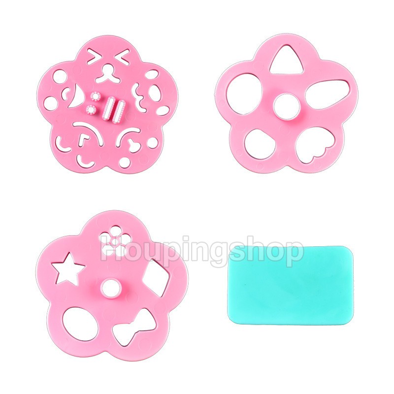 Set 2 / 3 / 4 Khuôn Làm Cơm Nắm Hình Biểu Cảm Hoạt Hình Dễ Thương