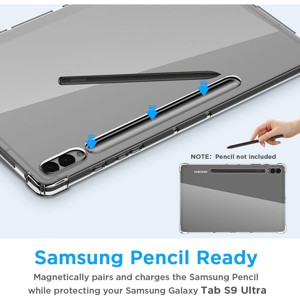 Ốp Bao Da Máy Tính Bảng tpu Trong Suốt Chống Sốc Cho samsung galaxy tab s9 ultra s9 plus s9 11 / 12.4 / 14.6 inch