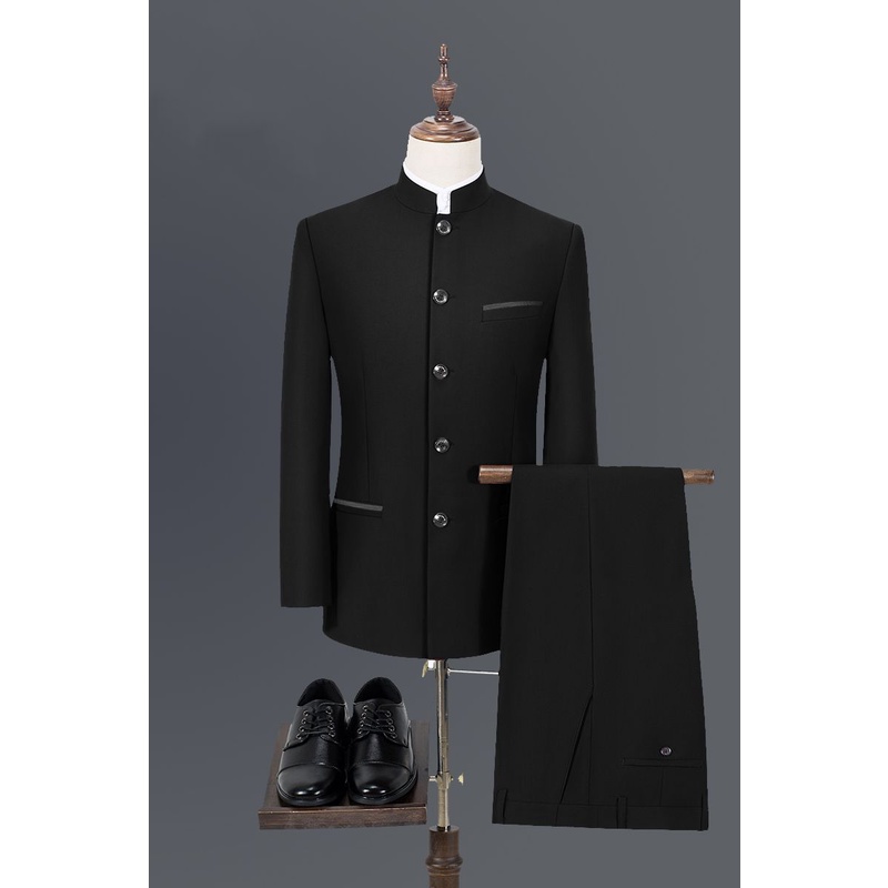 Áo Khoác Màu Trơn Có Túi Phối Nút Đơn Giản Thời Trang Cho Nam