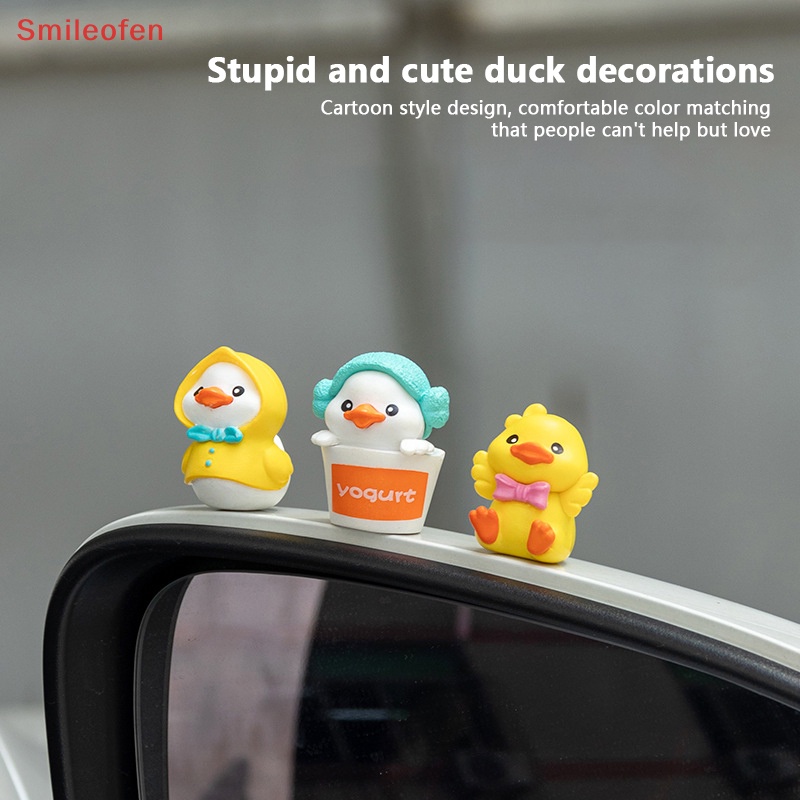 Set 6 Mô Hình Chú Vịt Vàng mini Dễ Thương Dùng Trang Trí Xe Hơi