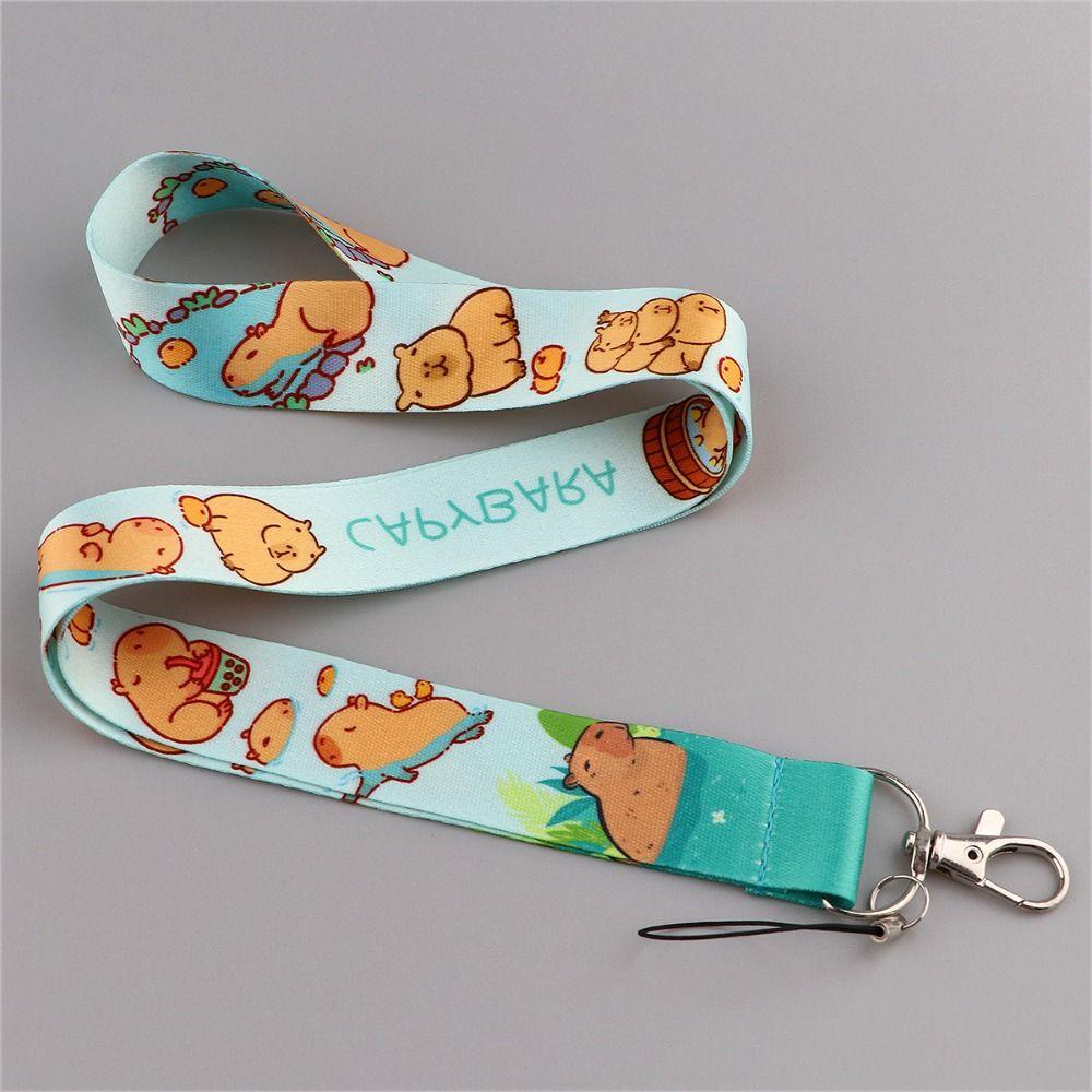 Augustina capybara Dây Đeo Điện Thoại / Hộ Chiếu / Thẻ id Họa Tiết Hoạt Hình Vui Nhộn