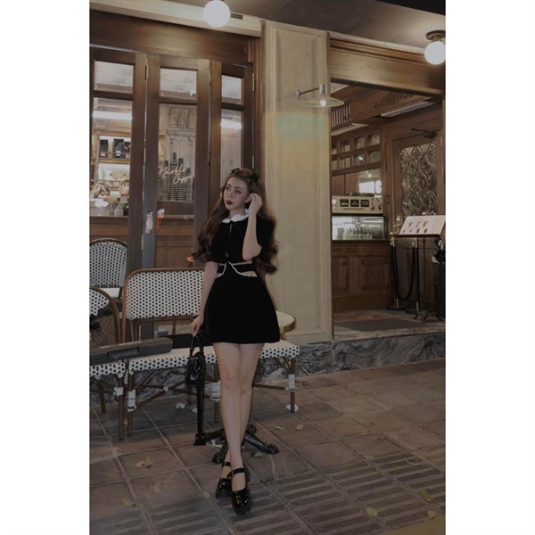 55-90KG VÁY NHUNG KHOÉT EO CAO CẤP BIGSIZE VƯƠNG HÂN