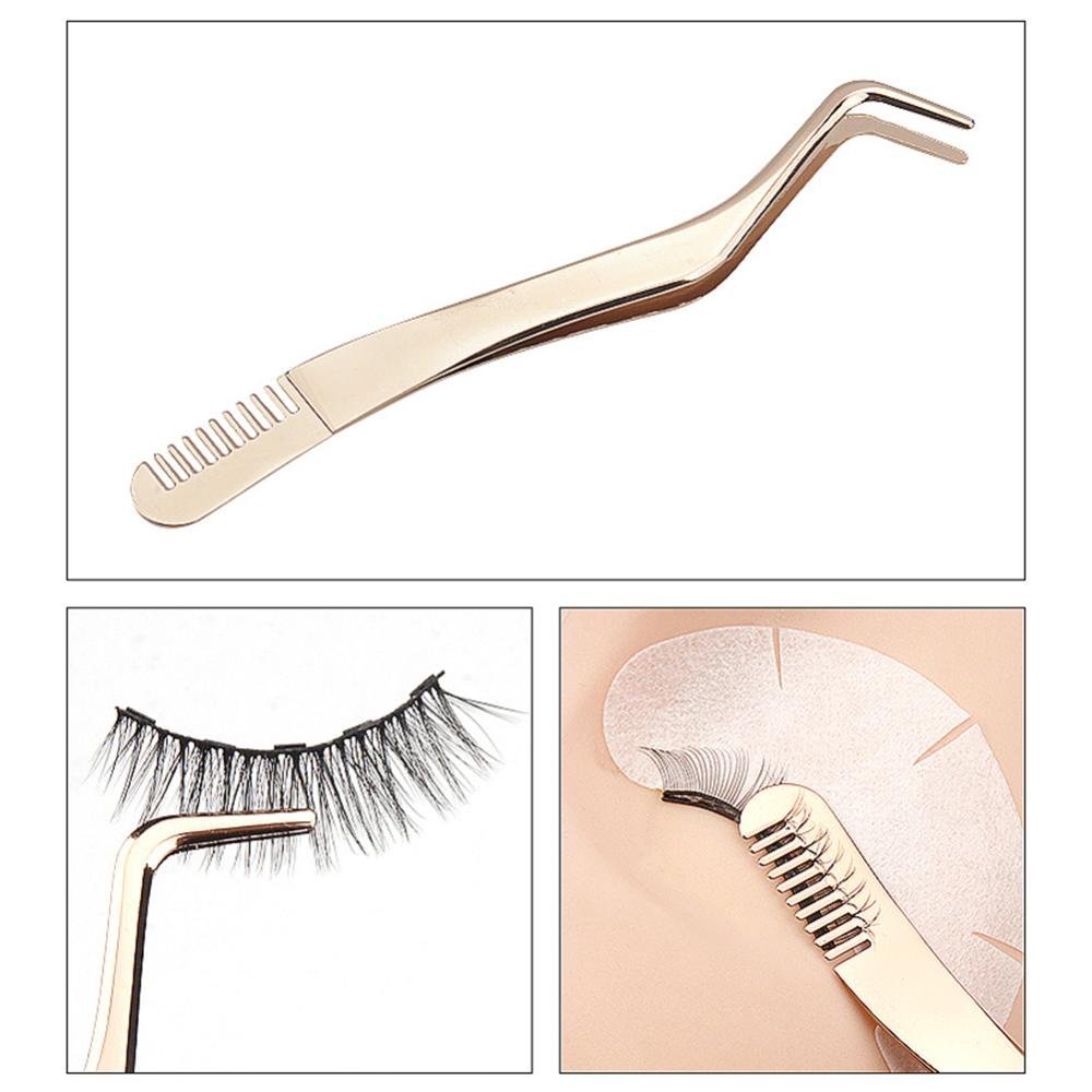 Beautystarting Lược Chải Lông Mi Giả Hai Đầu Bằng Thép Không Gỉ g1i5