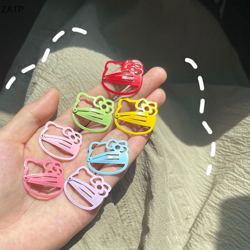 Bộ 5 Kẹp Tóc Kim Loại Hình hello kitty Nhiều Màu Dễ Thương Cho Bé Gái y2k vn