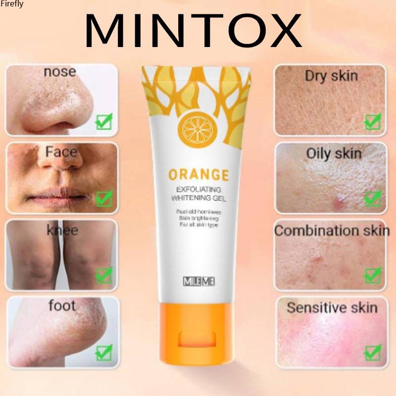 Coza Mintox 50g Kem tẩy tế bào chết toàn thân màu cam Gel tẩy tế bào chết làm trắng da mặt