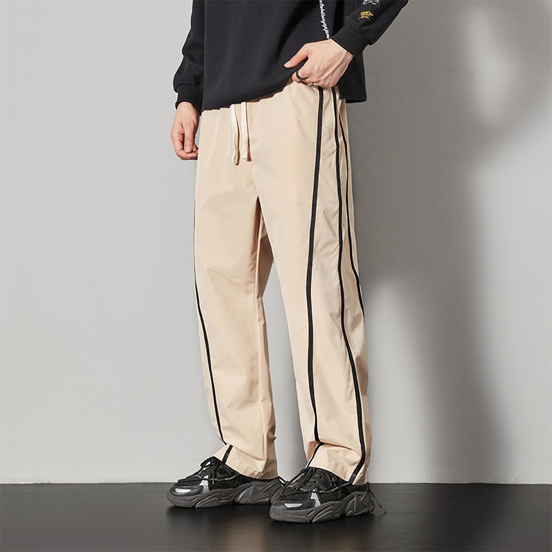 Quần Dài Lưng Cao Dáng Rộng Thời Trang Mùa Thu Cho Nam