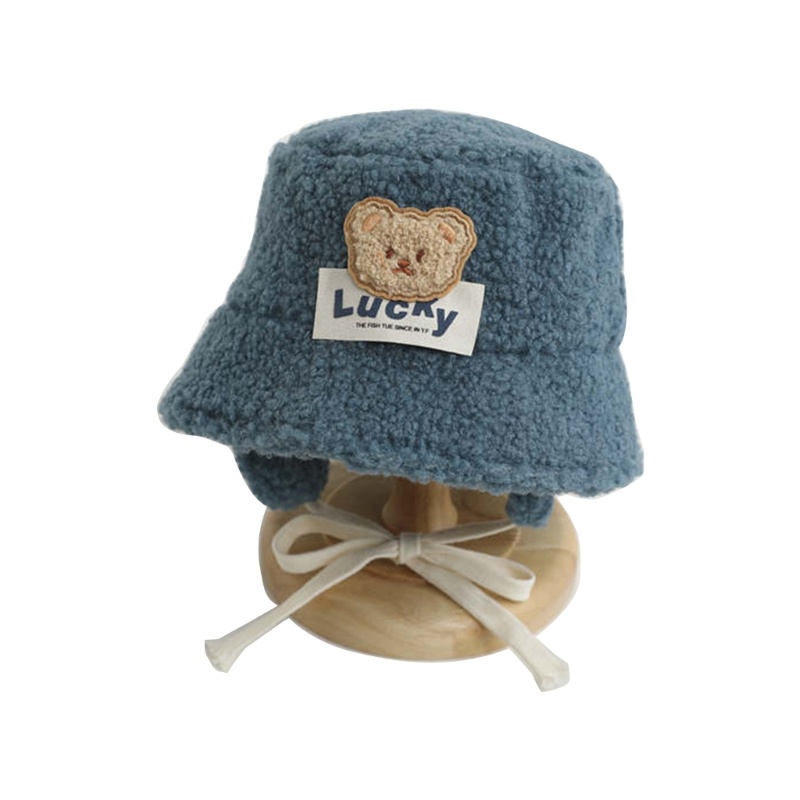 Mũ Len Lông Cừu Họa Tiết Hoạt Hình Thời Trang Thu Đông Cho Bé