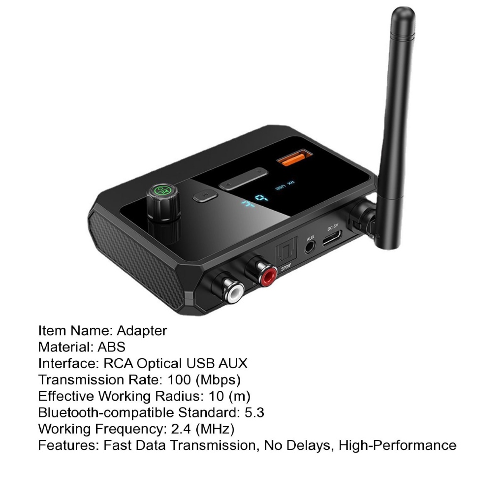 Shopee03 Bộ Chuyển Đổi Âm Thanh bluetooth 5.3 Không Dây Có Màn Hình Kỹ Thuật Số