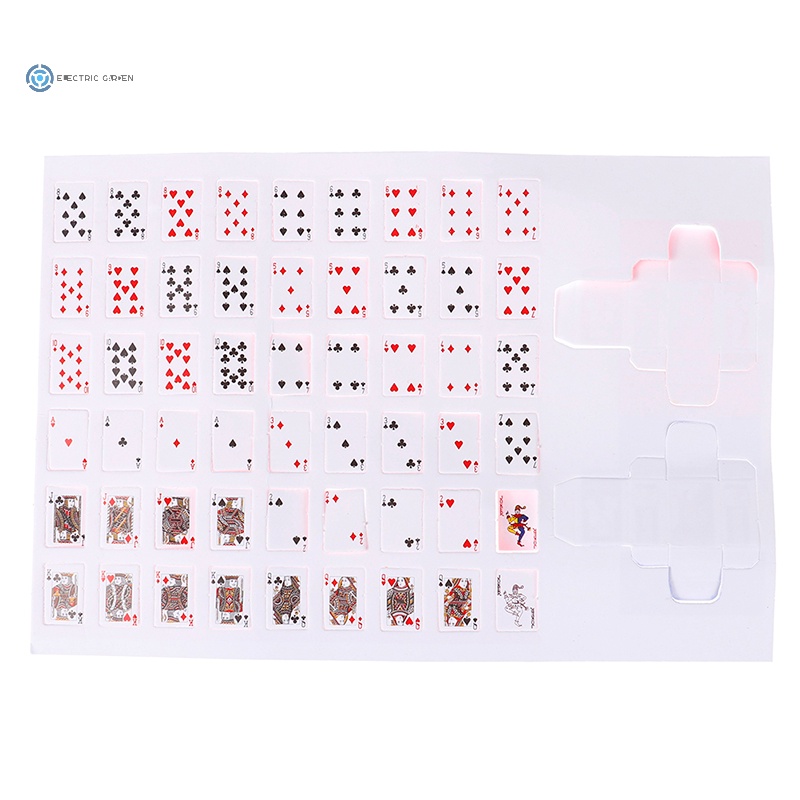 1:12 dễ thương trò chơi thu nhỏ chơi bài xì phé mini nhà búp bê trang trí nhà mới