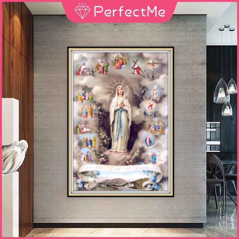 Bộ Tranh Đính Đá 5d Tự Làm Hình Cô Gái Cho Trang Trí Nhà 50X70Cm