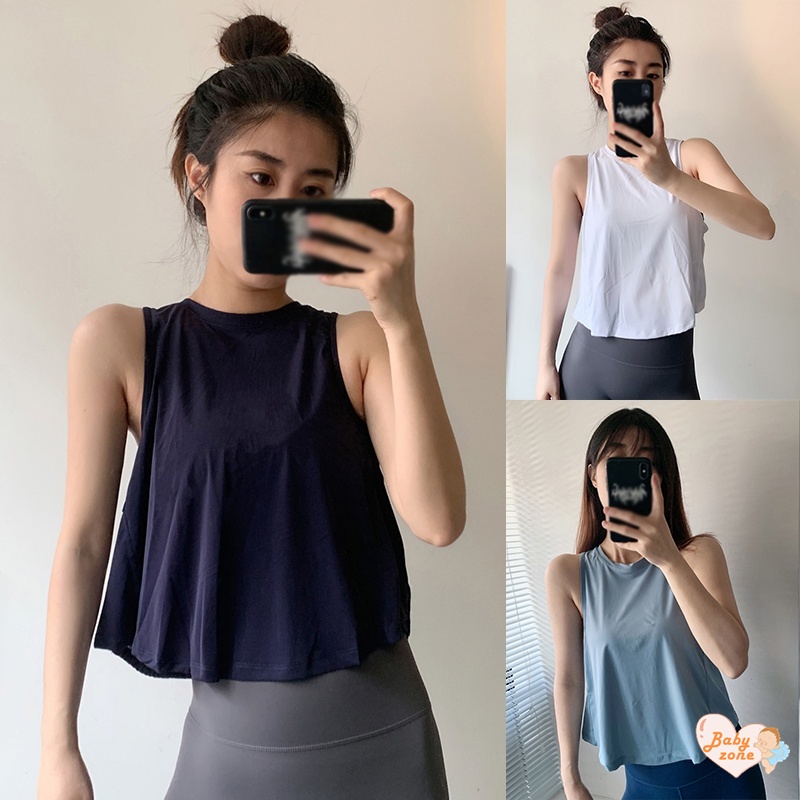 Áo camisole Không Tay Dáng Rộng Màu Trơn Phong Cách Hàn Quốc Cho Nữ