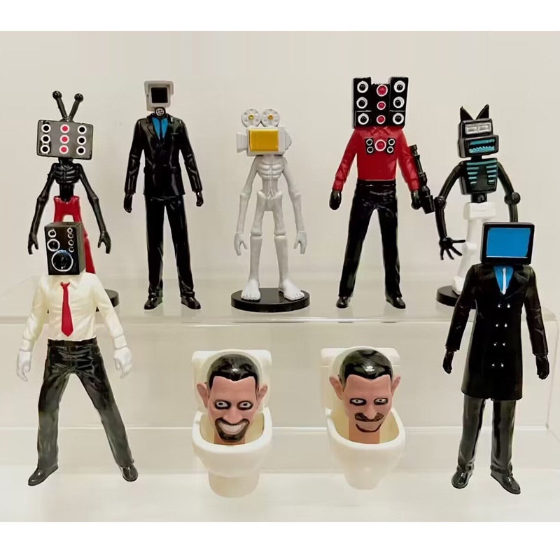 Mới Set 9 Mô Hình Nhân Vật Skibidi Toiletman TV Man Ngộ Nghĩnh Siêu mới