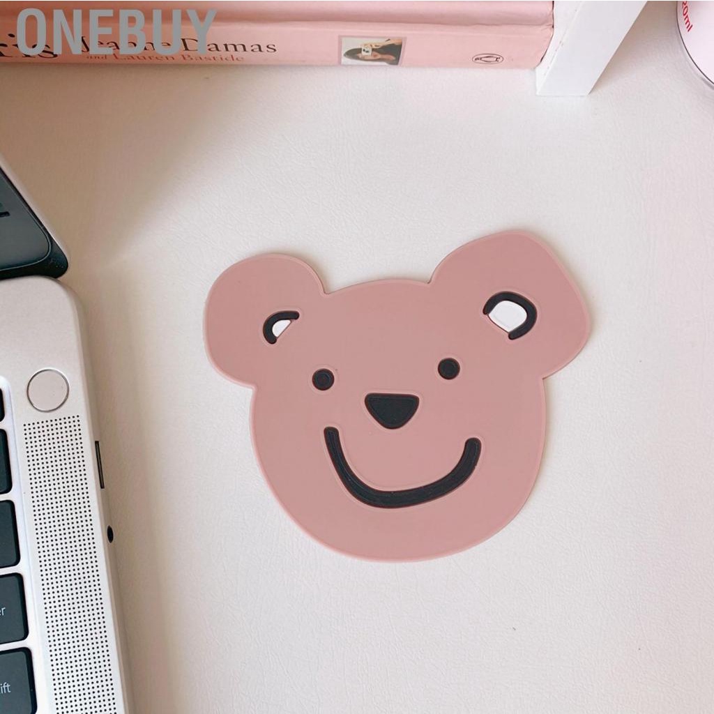 Onebuy Drinks Cup Coaster Silicone Cartoon  Cute Lightweight Prevent Sliding Colorful Mat