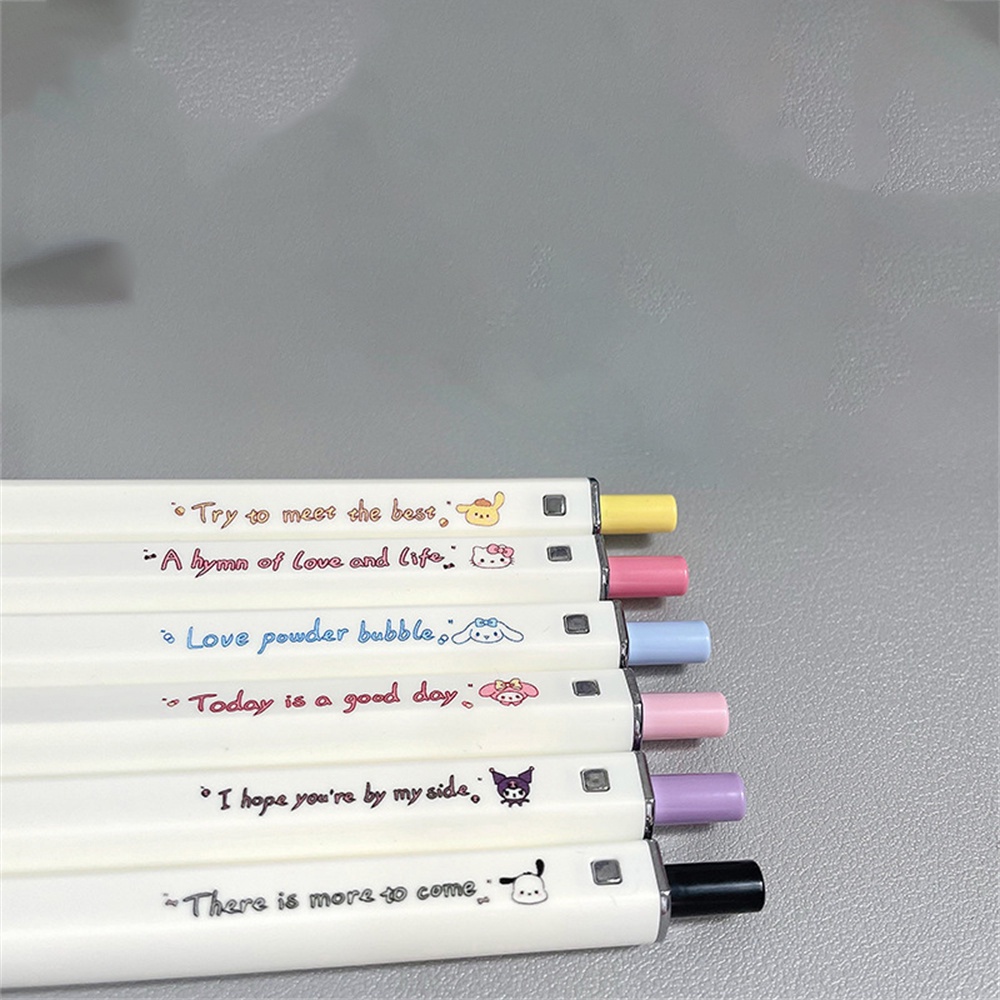 ⚡VẬN CHUYỂN NHANH⚡⚡ Bút Gel Sanrio Bộ Bút Bấm 0.5mm Viết Êm Bút Khô Nhanh Bút Gel Kuromi Cinnamoroll Dễ Thương Bút Lông Học Sinh Bút Màu đen