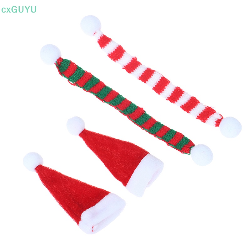 Bộ 2 Khăn Choàng / Nón Giáng Sinh mini Trang Trí Cho Búp Bê prta