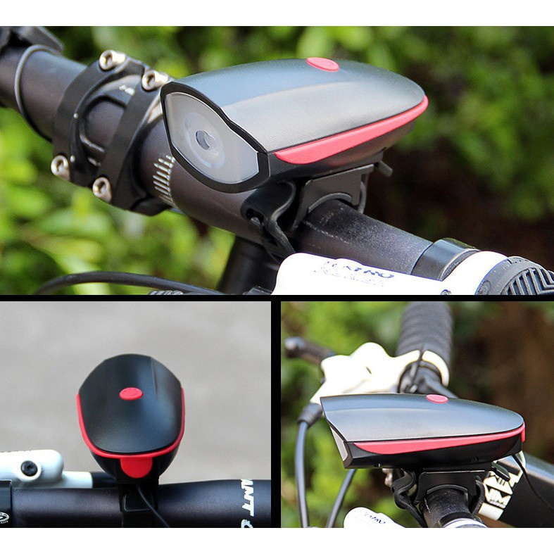 Đèn xe đạp thể thao siêu sáng có còi pin sạc usb led T6 chống nước đa năng cho xe đạp leo núi LUYOO33