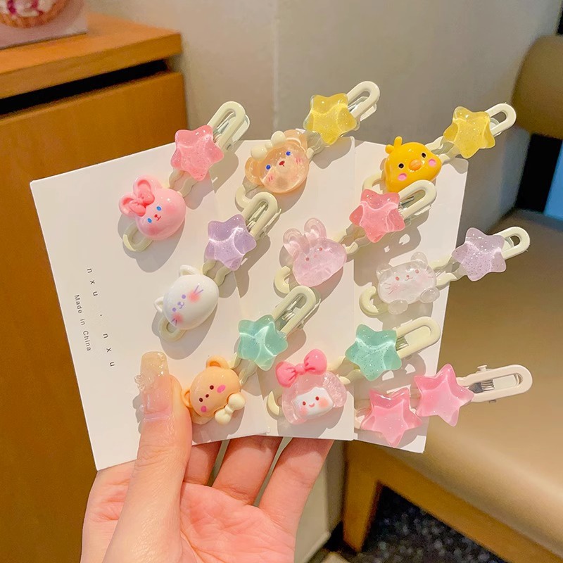 Kẹp tóc mái Kẹp Tóc Hình Đám Mây / Ngôi Sao / Đám Mây Màu Hồng Dễ Thương