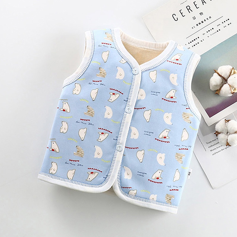 Áo Khoác Lông Cừu Không Tay 73-120cm Dành Cho Bé Trai Và Bé Gái