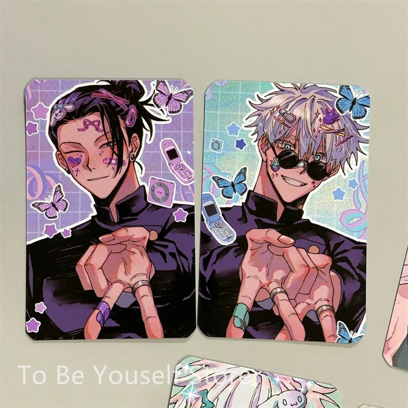 Set 7 Tấm Thẻ Ảnh hd Tự Làm suguru geto Jutsu kaisen Dày Và Sáng