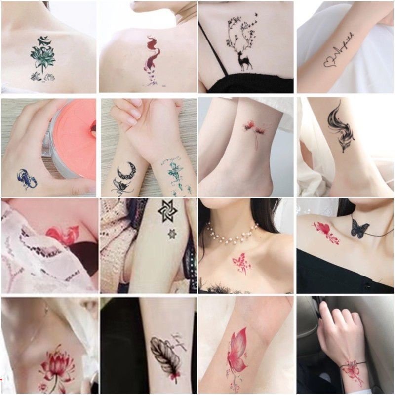 Set 30 Hình Xăm Dán Tạm Thời Chống Nước Lâu Trôi 15 Ngày