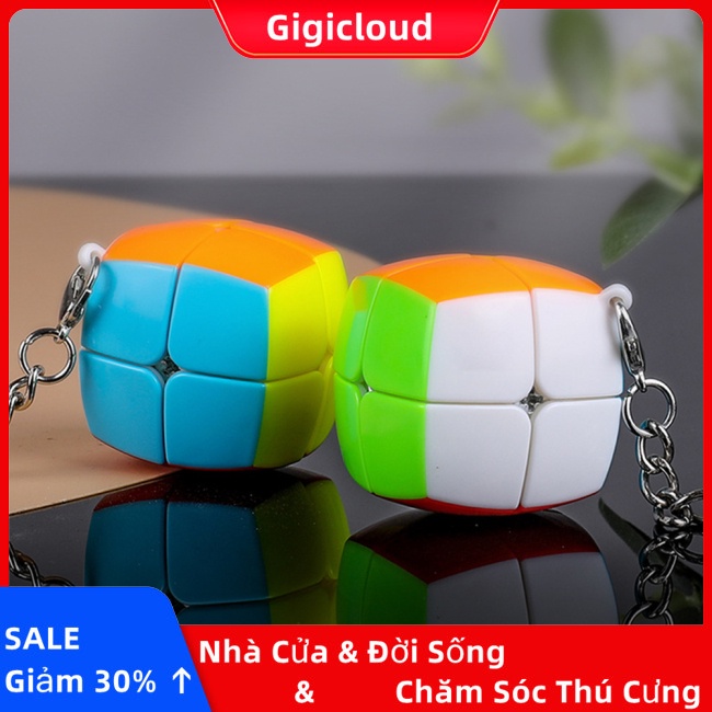 Gigicloud Khối Rubik 2X2 mini Kèm Móc Khóa