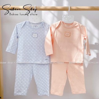Bộ Nous chồm vai dài tay - Lullaby cotton mỏng bình sữa dài tay PL