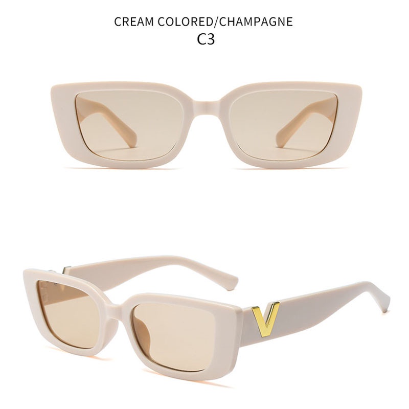 Kính Mát Mắt Mèo Hình Chữ v Phong Cách retro Thời Trang Ngoài Trời unisex