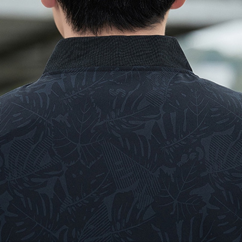 Áo Khoác Cổ Đứng Tay Dài Màu Trơn Dáng Rộng Thoáng Khí Chống Thấm Nước Thời Trang Cho Nam