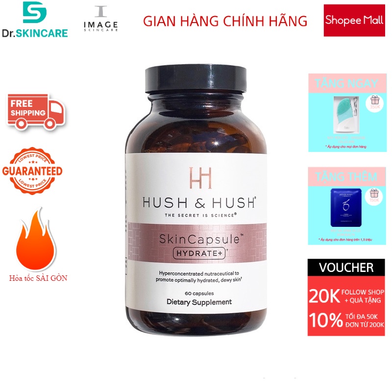 Mã INBAU40 giảm 40K đơn 249K Viên uống cấp nước Image Skincare Hush & Hush