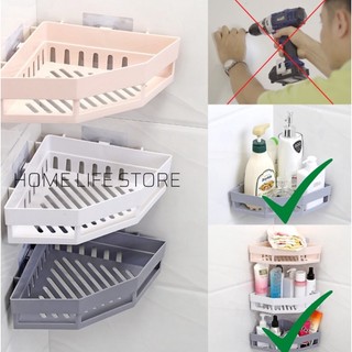 Kệ góc hình tam giác dán tường dùng để đồ nhà tắm đa năng cao cấp - Yến Thanh Store