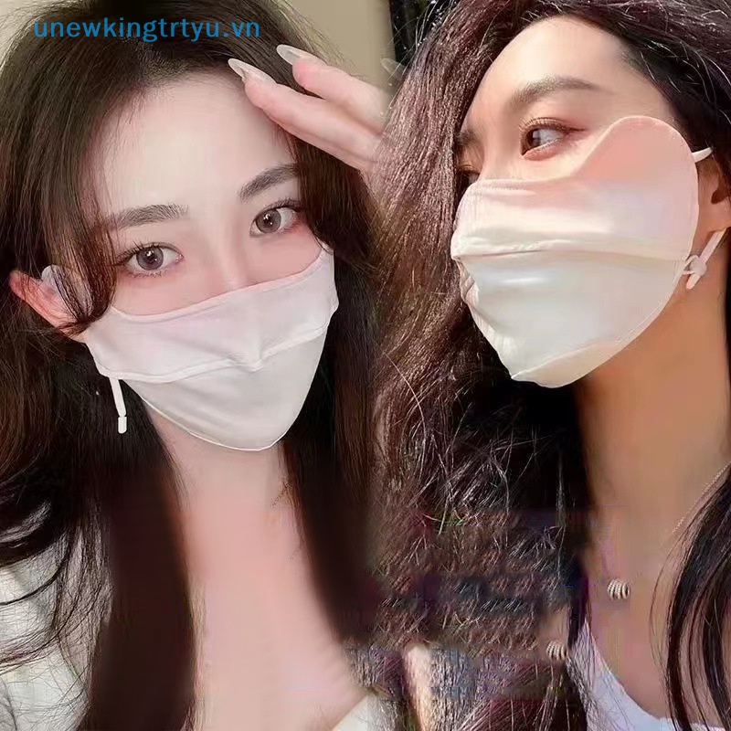 Mặt Nạ Lụa Lạnh Chống Tia uv Bảo Vệ Mắt Tiện Dụng