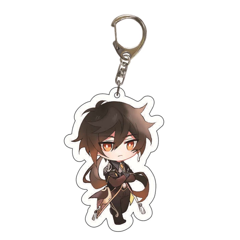 Chaoyangdn Móc Chìa Khóa Bằng acrylic Hình Nhân Vật anime xiao ningguang zhongli hu tao