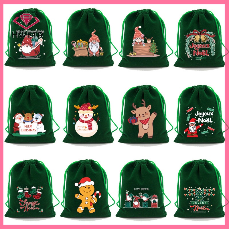 Set 5 Túi Rút Đựng Quà Giáng Sinh Mới