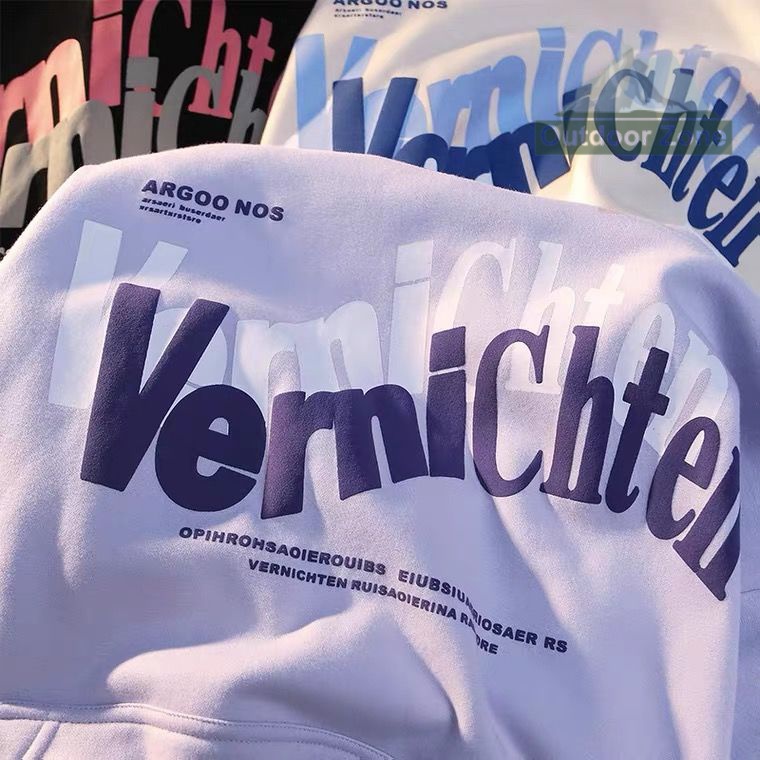 Áo hoodie Mùa Thu Và Mùa Đông Dáng Suông Có In Chữ Thương Hiệu Thời Trang Mới Màu Tím taro Cho Nam Và Nữ