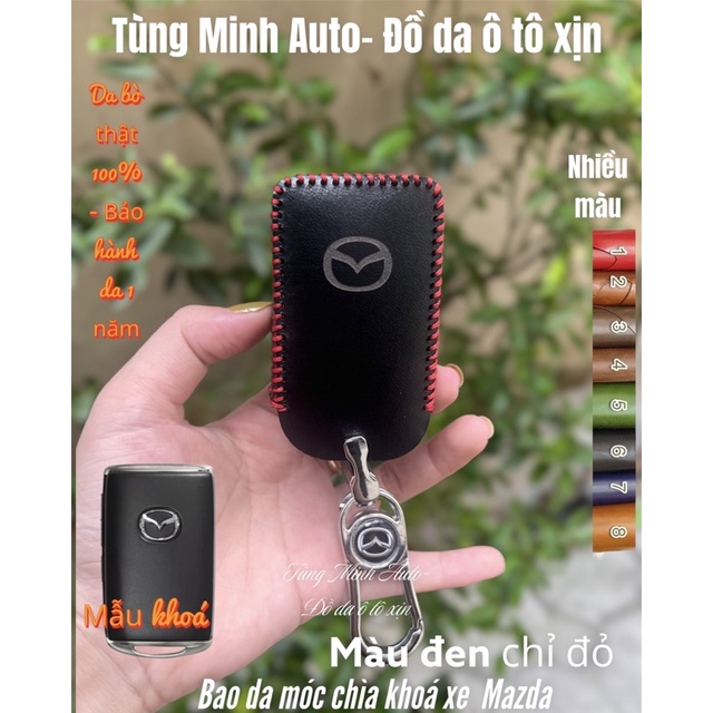 Bao da bọc chìa khoá  Xe ô tô Mazda Cx8 2022  da bò thật