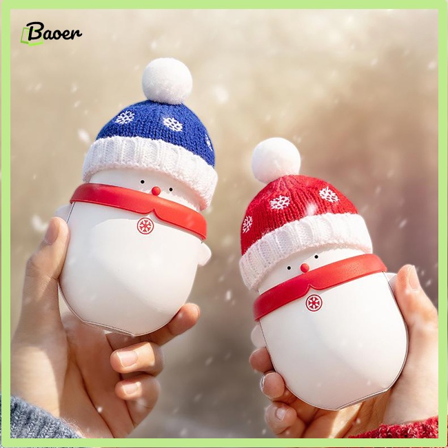 Máy Sưởi Ấm Tay Mùa Đông mini 10w 2 Cổng Sạc usb Chính Hãng 100% Hình Người Tuyết